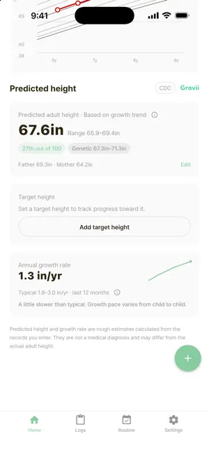 Grovii: Child Growth Tracker screenshot 3