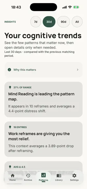 Relief - CBT Reframing Tool screenshot 2