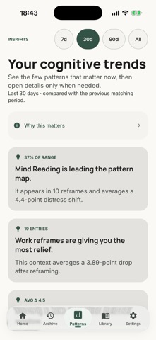 Relief - CBT Reframing Tool Screenshot 2 of 6