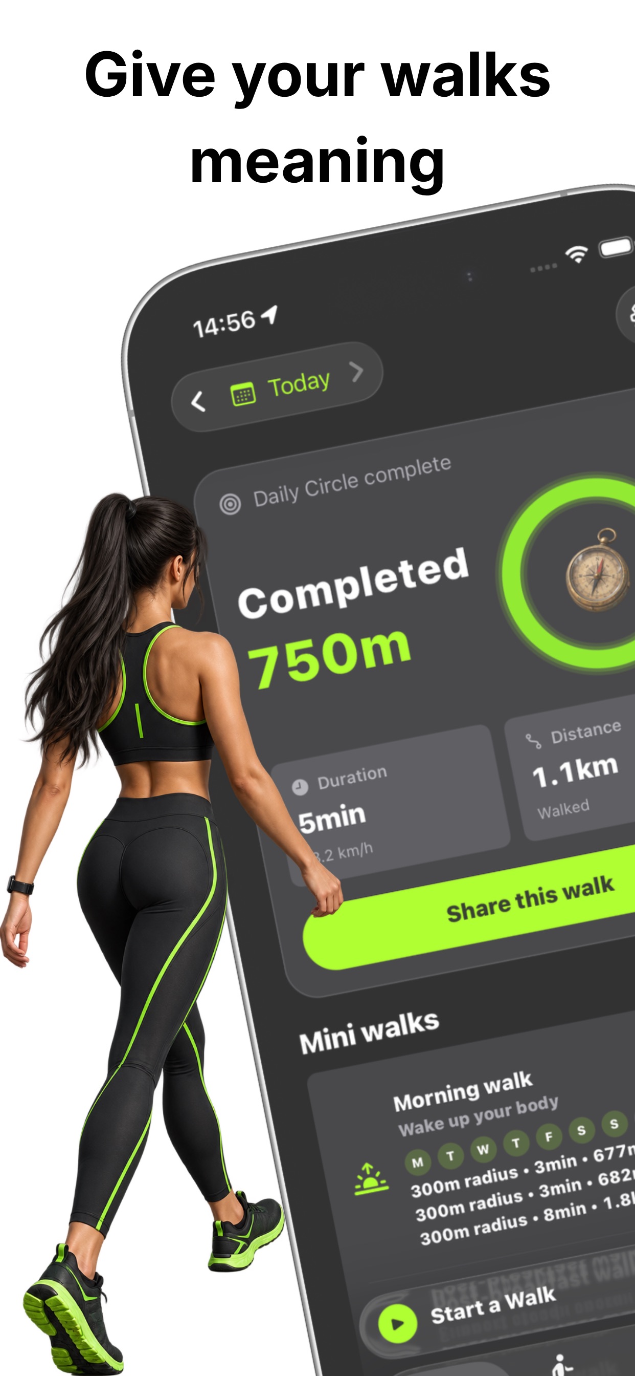 Screenshot 1 of Walk tracker: Stepooo