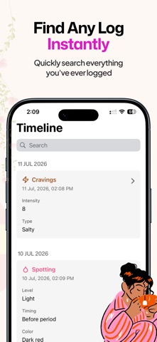 Petals: Period & Cycle Tracker iPhone screenshot