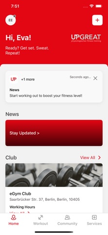 UPGREAT fitness screenshot