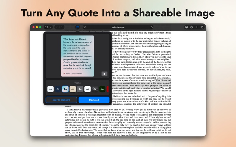 QuoteCard app screenshot