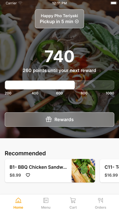 Happy Pho Teriyaki iPhone screenshot 1 - Food & Drink app