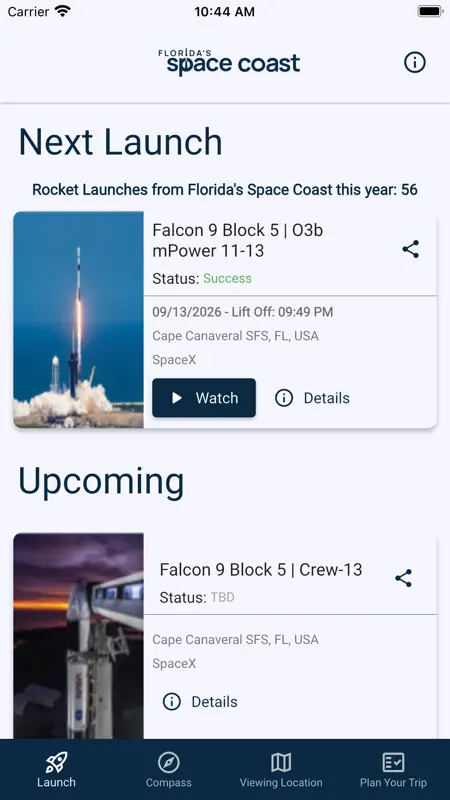 Space Coast Launches screenshot 1 of 2