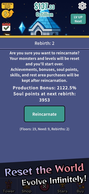 Idle Demon Tower: Monster RPG screenshot 6