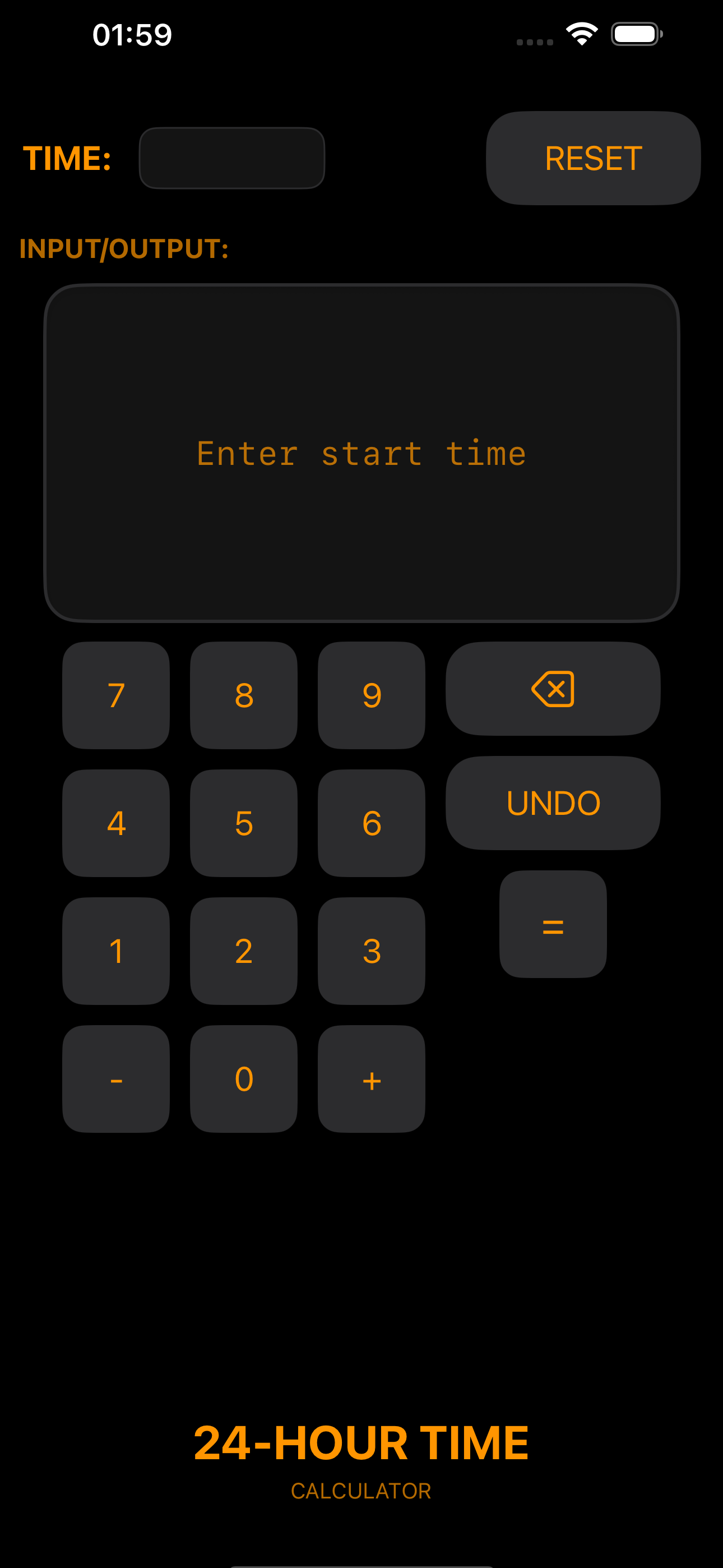 24-Hour Time Calculator