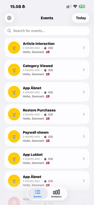 Event Flow: Mixpanel Events Screenshot 1 of 4