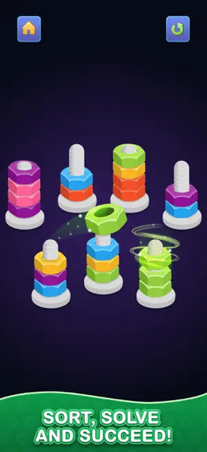 Nuts & Bolts - Color Sort Game screenshot 1