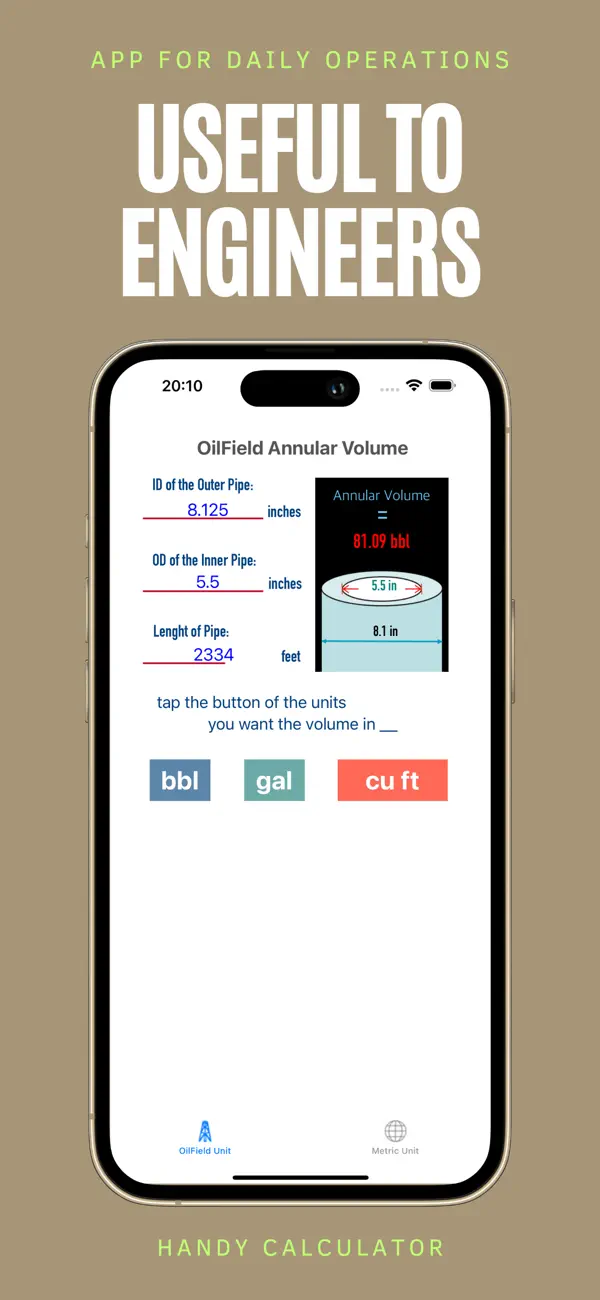 Screenshot #1 pour Annular Volume Calculator
