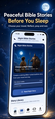 Bible AI Stories & Prayer iPhone screenshot