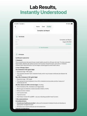 Vero: AI Health Assistant iPad screenshot
