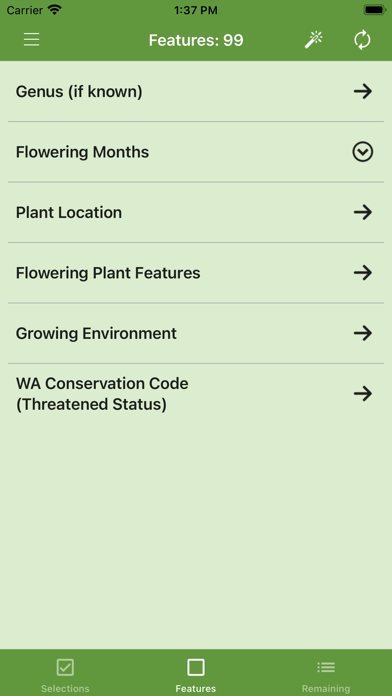 Western Australian Orchid Key Screenshot