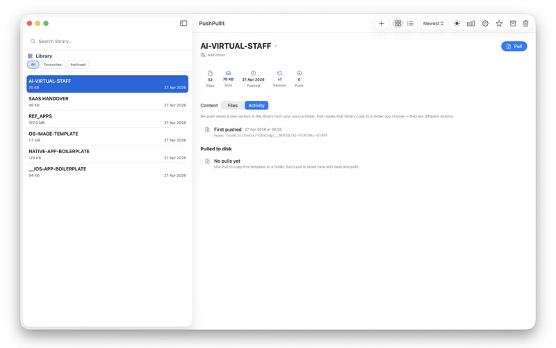 PushPullit - Boilerplate Vault screenshot