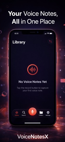 VoiceNotesX: Audio Recorder iPhone screenshot