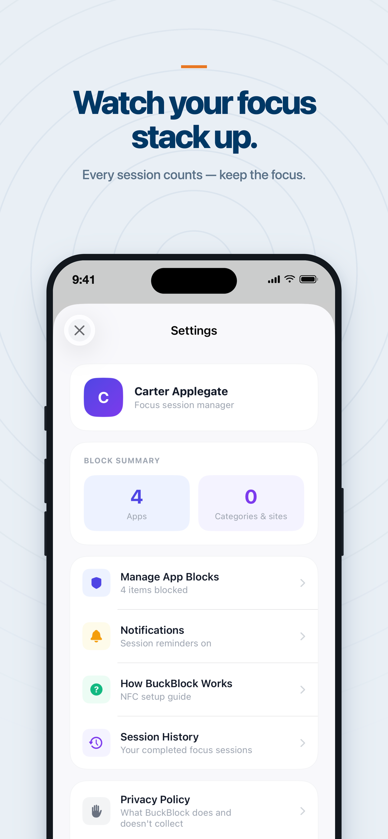 BuckBlock - Tap to Focus screenshot 5