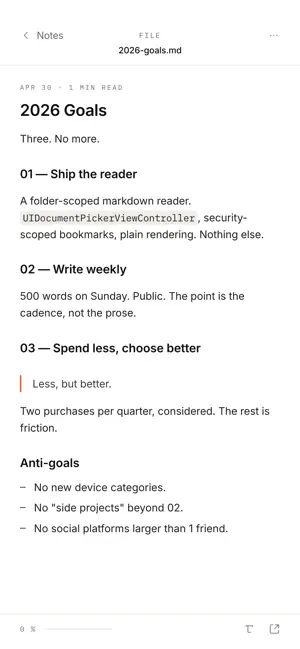 Plain Markdown screenshot 3