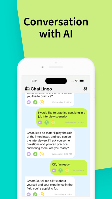 Screenshot #1 pour ChatLingo -  Speak to AI