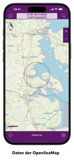 Скриншот OpenSeaMap на iPhone 1