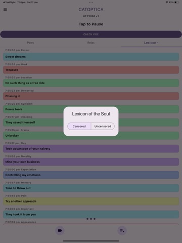 CATOPTICA iPad screenshot