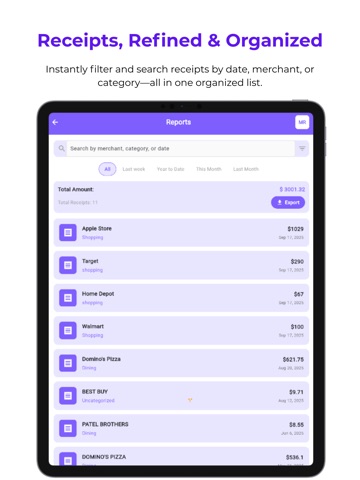 Manage Receipt:Expense Tracker ipad screenshot 4