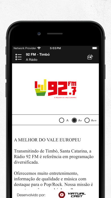 92 FM - Timbó Screenshot