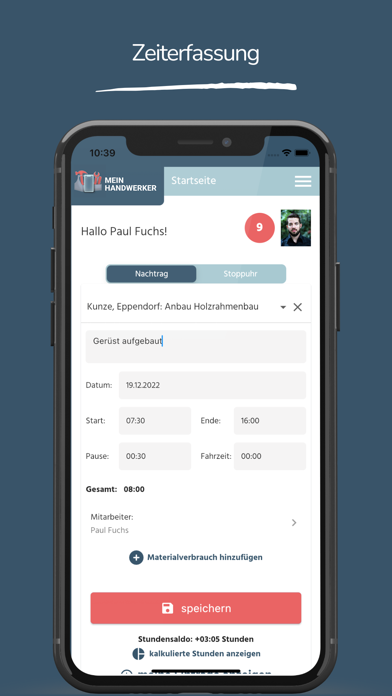 MeinHandwerker-App Screenshot