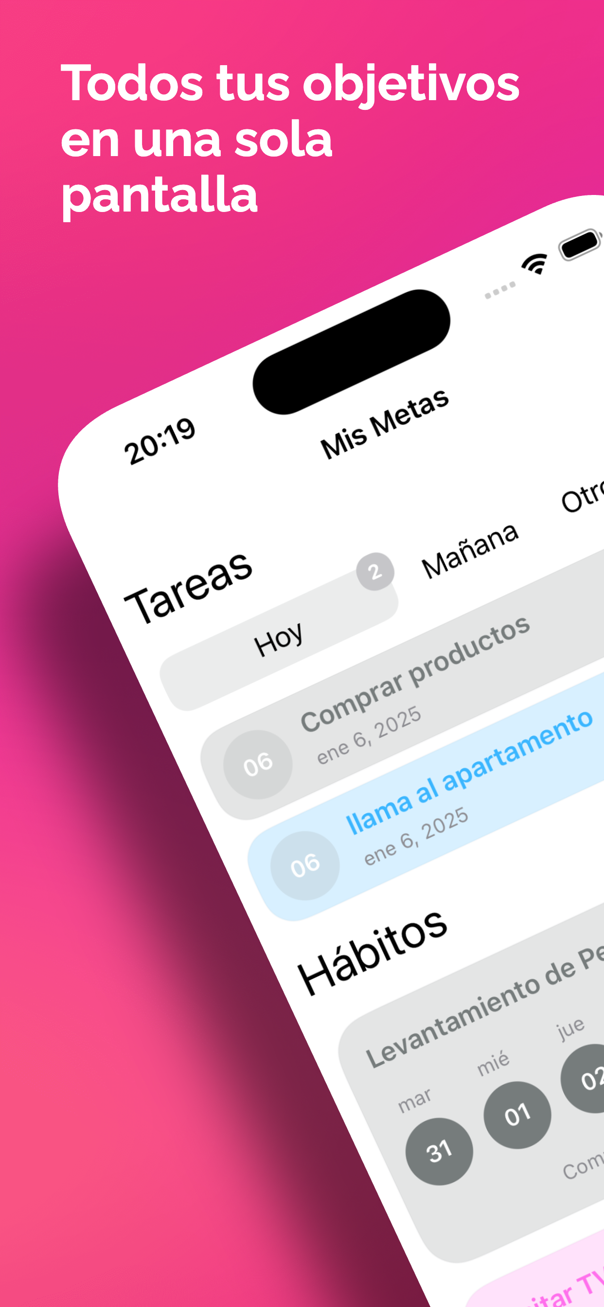 Meta: Hábitos & Tareas