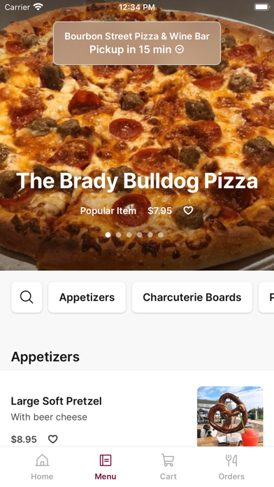 Bourbon Street Pizza & Wine iPhone screenshot 2 - Food & Drink app