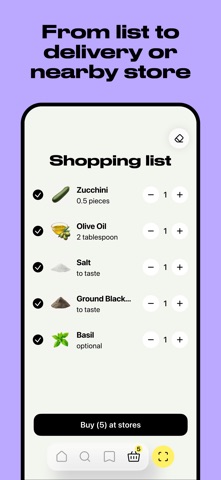 Mild: Recipe Finder iPhone screenshot