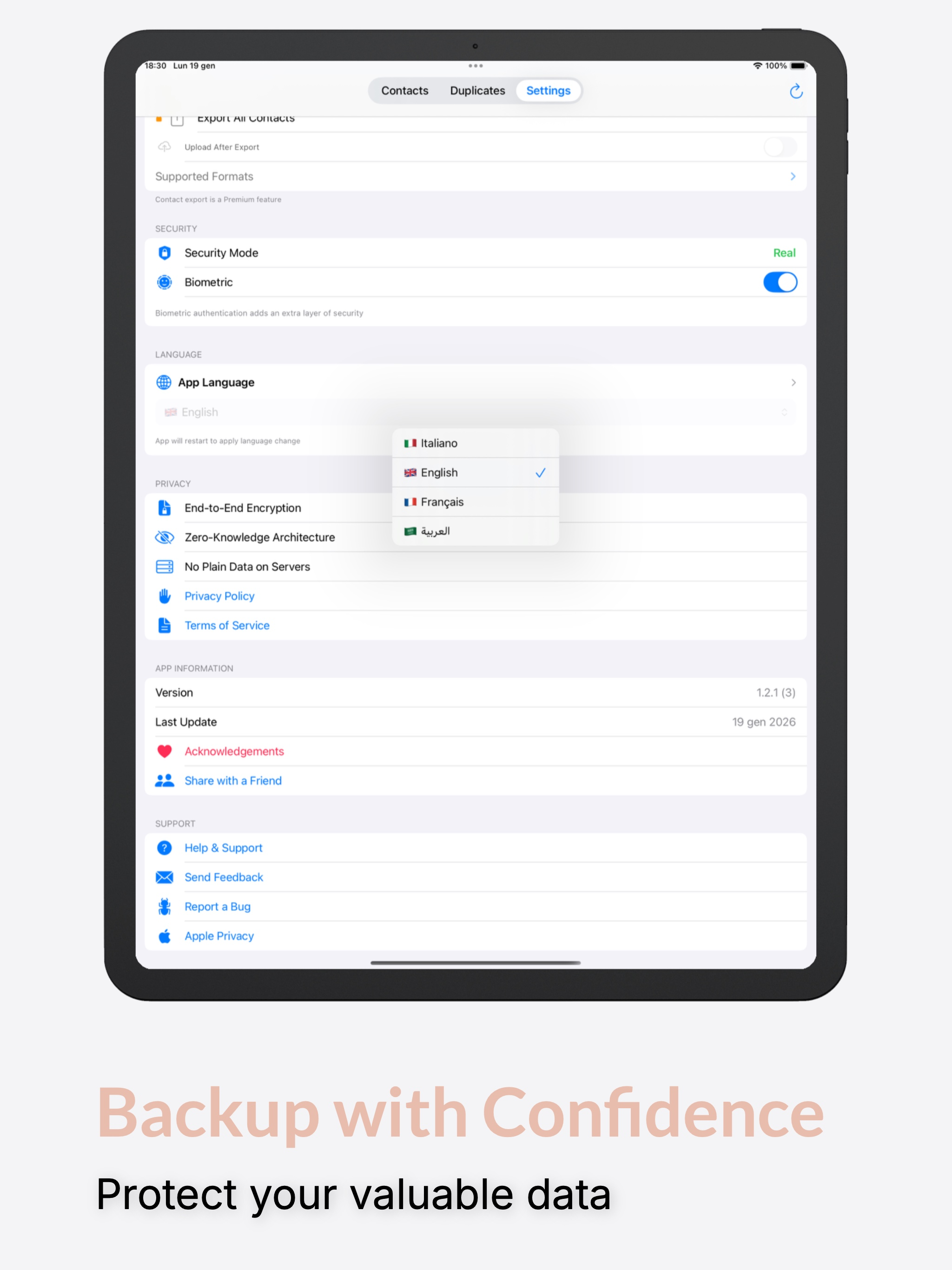 Contacts Backups screenshot 15