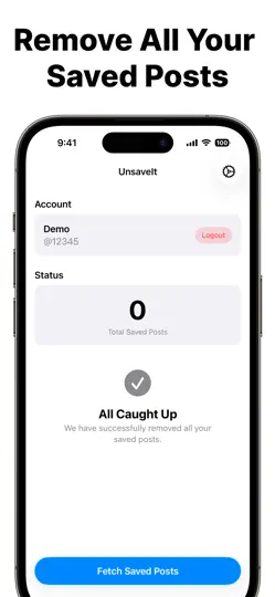 Captura de pantalla de Remove Saved Videos: UnsaveIt en iPhone 1