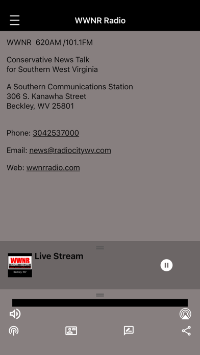 News Talk 620 WWNR Screenshot