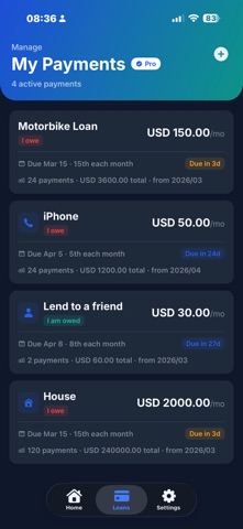 My Payment Reminder screenshot