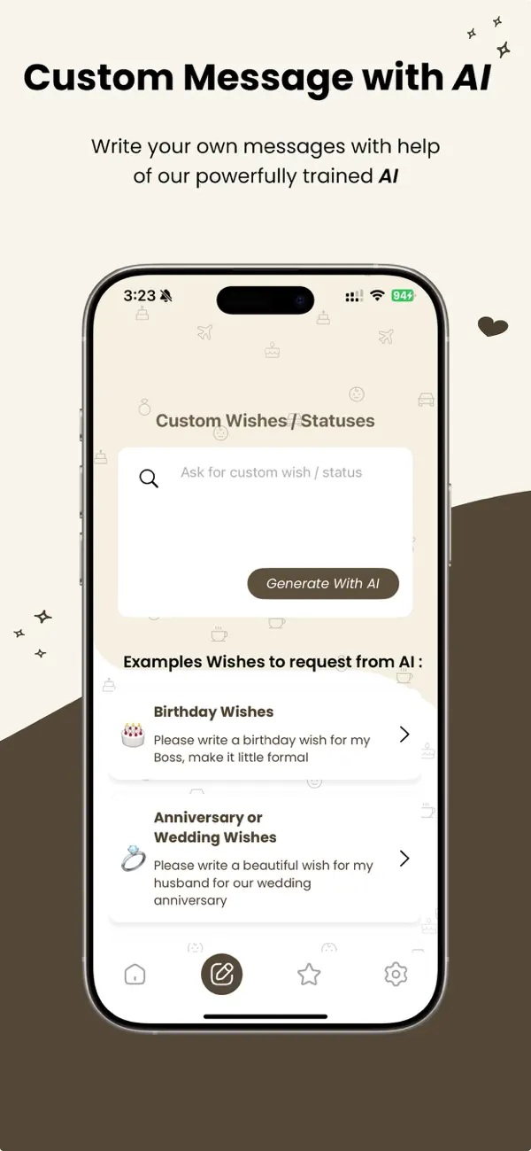 Screenshot #3 pour Heart Words: AI Wishes/Status