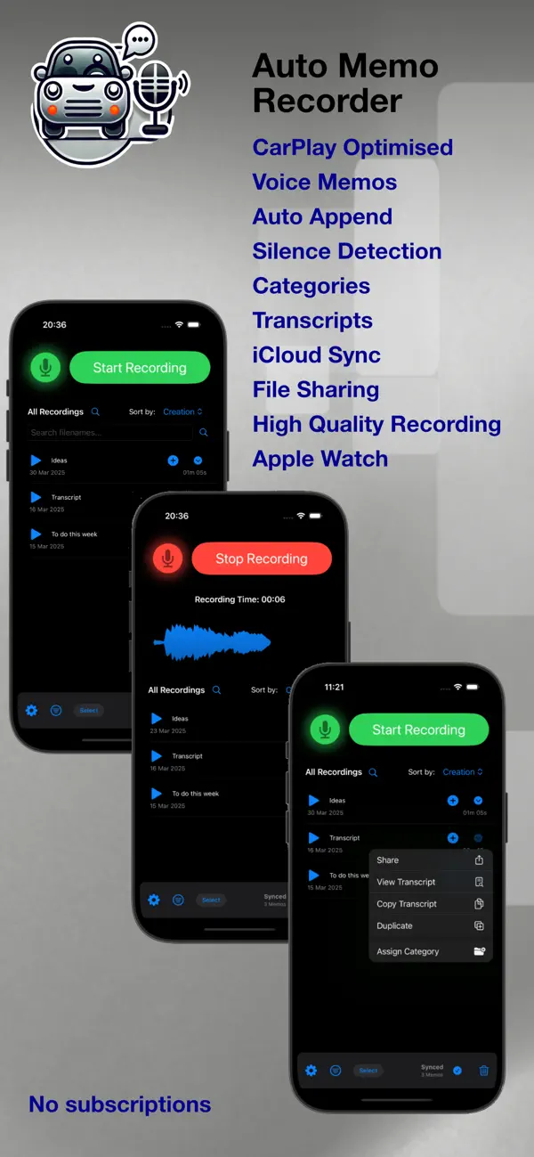 Screenshot #2 pour Auto Memo Recorder