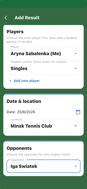 Club Tennis Tracker screenshot 3 of 6