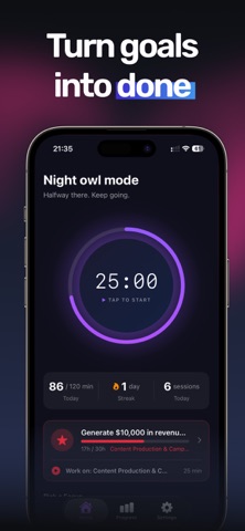 Pomodoro: Focus & Deep Work Screenshot 2 of 7