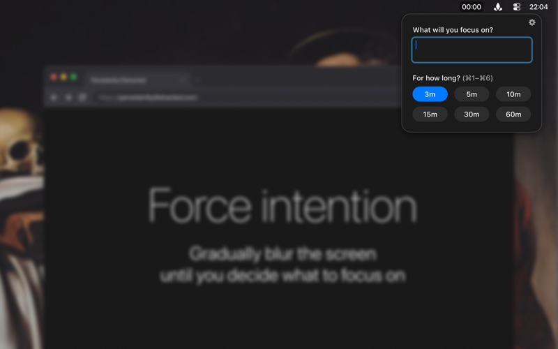 Intention: Stay focused screenshot
