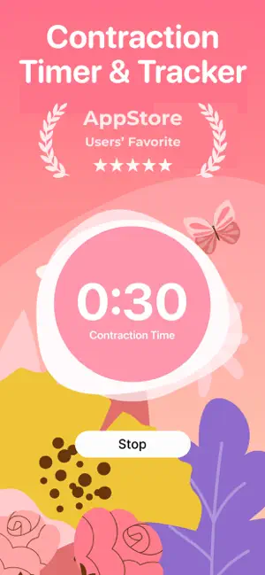 Contraction Timer & Tracker +. screenshot 1