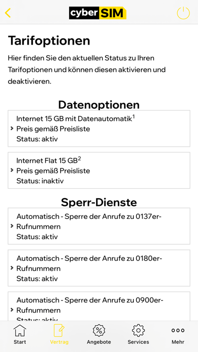 Screenshot #2 pour cyberSIM Servicewelt