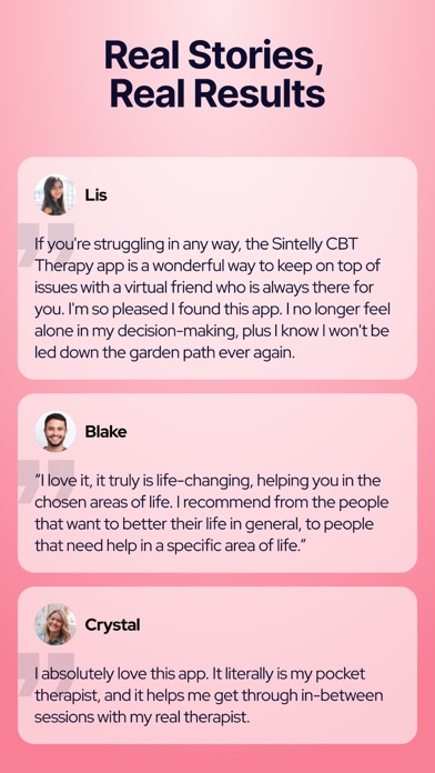Sintelly: CBT Therapy Chatbot Screenshot