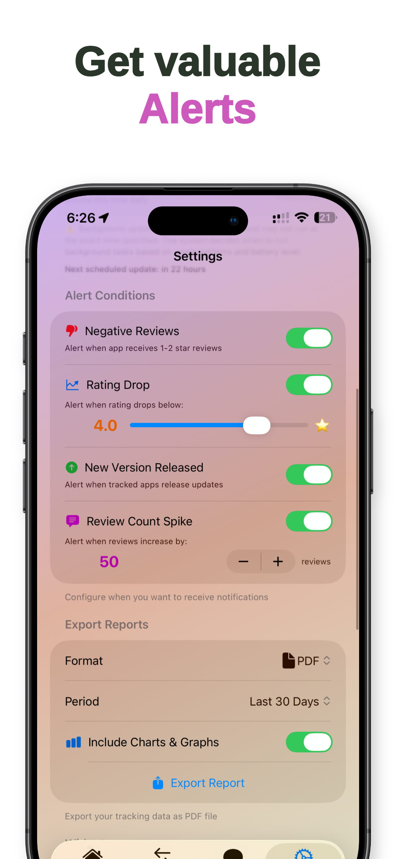AppVitals - Track app ratings