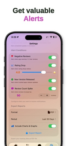 AppVitals - Track app ratings iPhone screenshot