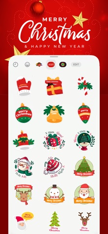 Merry Christmas Joy Stickers iPhone screenshot