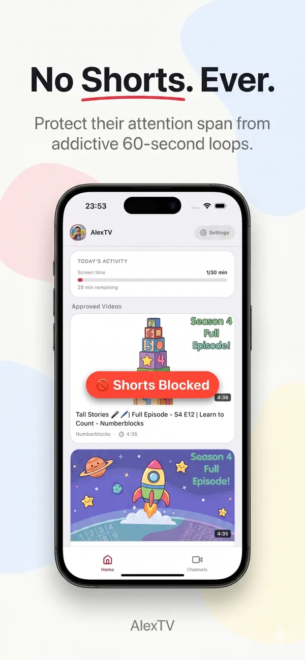 Screenshot #2 pour AlexTV: Kids YouTube Control