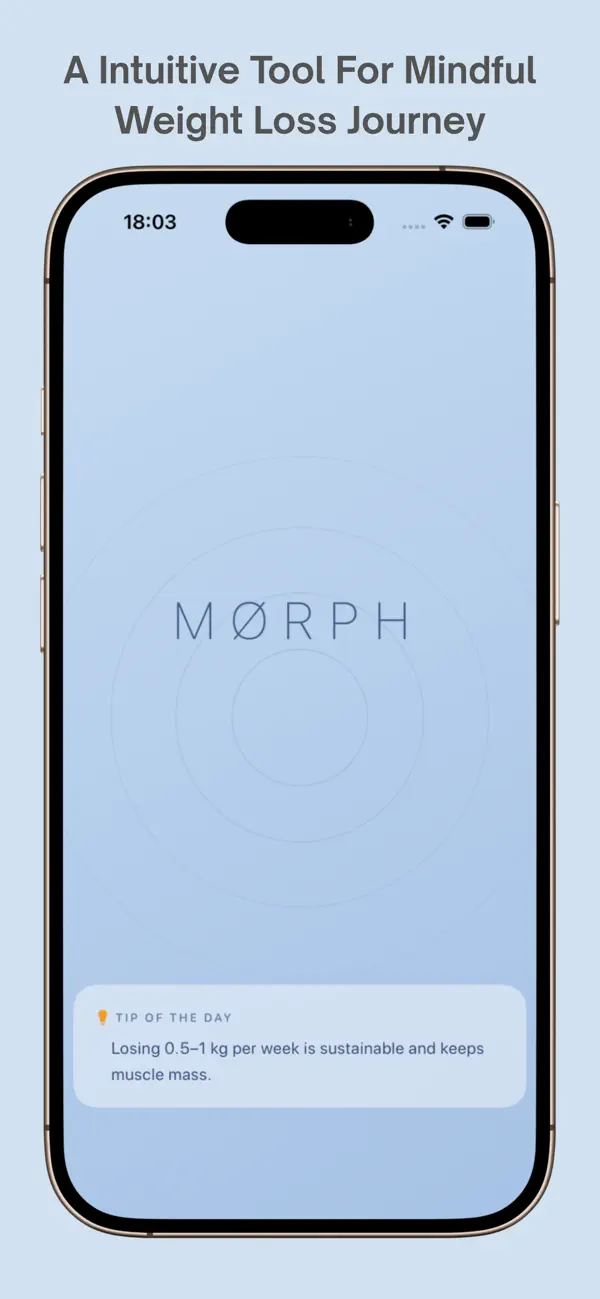 Screenshot #1 pour Morph - Weight Tracker & BMI