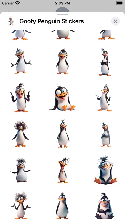 Goofy Penguin Stickers