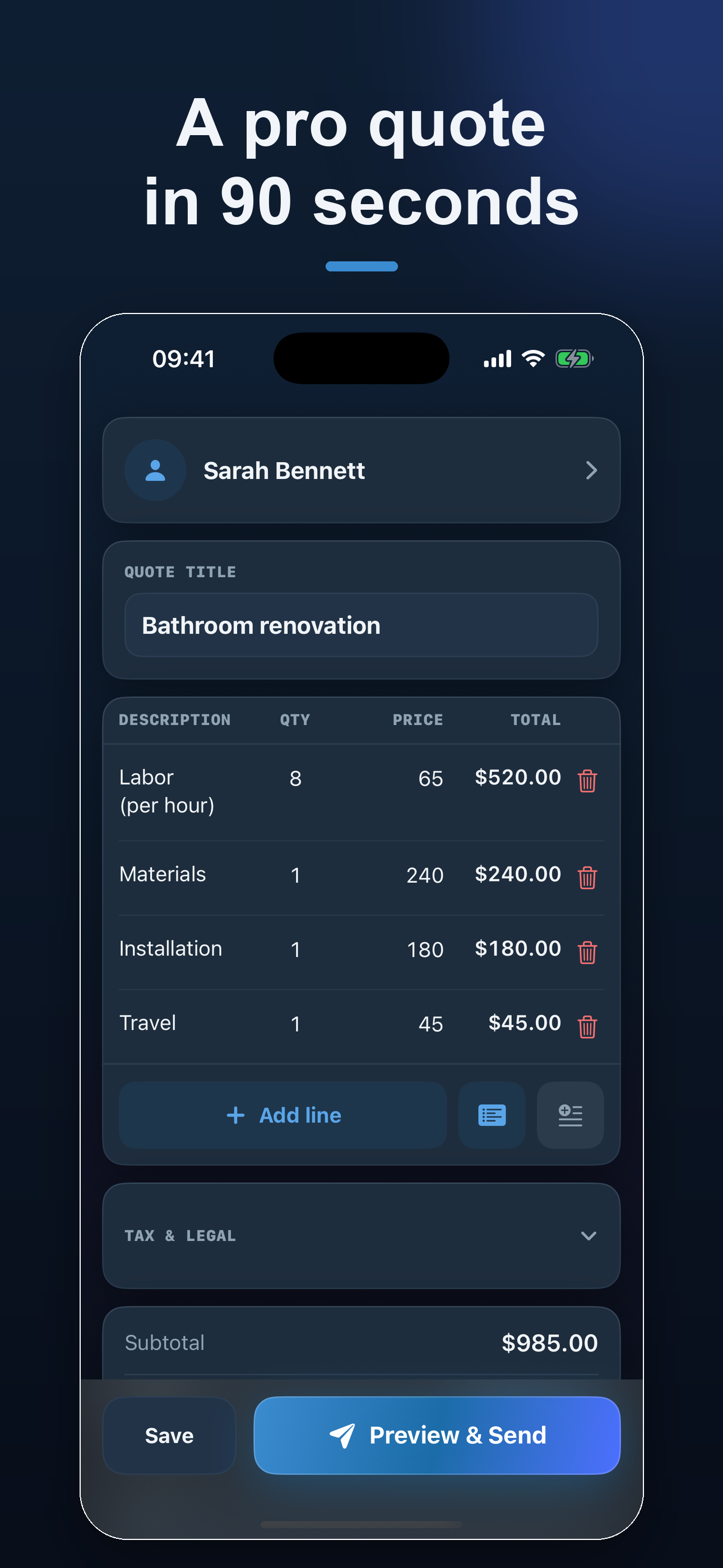QUOTR: Quotes & Invoices screenshot 3