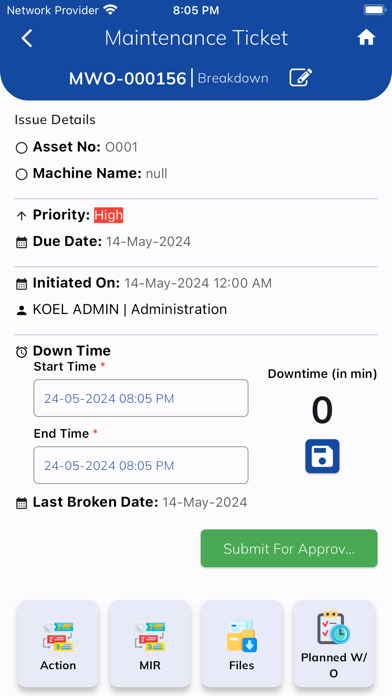 MSAF-CMMS Screenshot